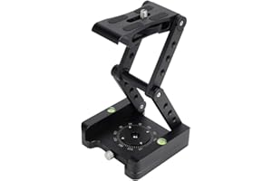 VBESTLIFE V BESTLIFE Soporte de la Cámara Plegable Soporte del Trípode de Cámara en Forma Z con Aluminio CNC para el Sostenedor del Estudio de la Fotografía(Negro)
