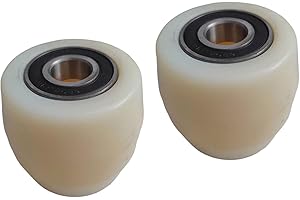 harayaa 2Pcs Pallet Truck Road Roller Wheel Castors with Ball Bearings Ground Bull Cart Spare Part Dia 20 mm Pallet Truck Wheel