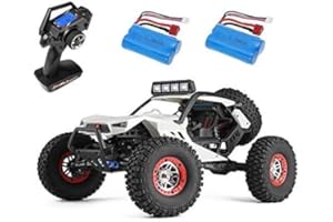 MODELTRONIC Coche Radio Control eléctrico Wltoys 12429 Escala 1/12 emisora 2.4G 4x4 Alta Velocidad 50km/h Crawler Desert Offroad Buggy vehículo con luz LED/Incluye 2X baterías LIPO