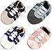 MiniFeet Soft Leather Baby Shoes, Grey Trainer 12-18 Months