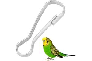 Fdit 100PCS Vogelhaken Langlebige Metallhaken Set Verdickte Druckknöpfe Haken C-Clips Haken Vogel Fußkette Glieder Haken Vogelkäfig Zubehör