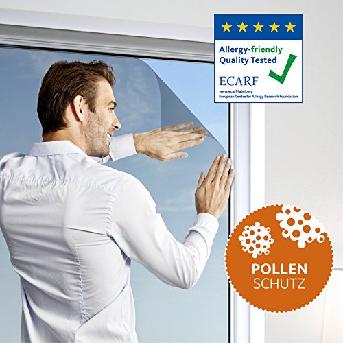 Windhager Pollen-Stop Gewebe, 130 x 150 cm inklusive Klettband, schwarz, 03382 - 2