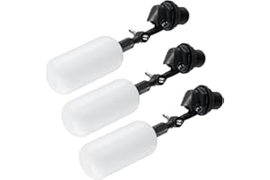 QWORK® 3 Pack 1/2" Float Ball Valve, Adjustable Automatic Water Level Control Valve for Tanks, Ponds, and Hydroponic Systems