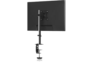 XINLEI Soporte Monitor para Pantallas de 13 a 27 Pulgadas, 2 Opciones de Montaje, Brazo Monitor Altura Regulable hasta 42 cm, Inclinación y Giro, VESA 75 mm y 100 mm