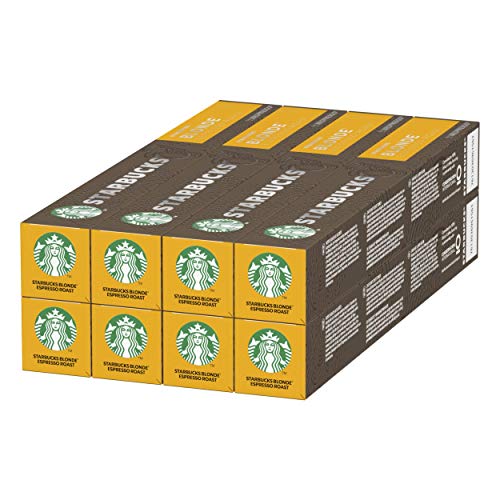 STARBUCKS BLONDE Espresso Roast by NESPRESSO Blonde Roast, 80 Kapseln, (8 x 10)