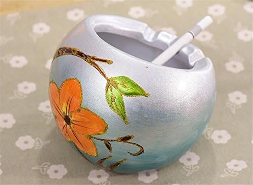 KVED® Fruit bowl Fruit plate / basket ceramics Hand painted oil painting Household accessories Decoration Nordic rural Upscale Clubhouse Fruit tray tissue box ashtray Three sets , colored glaze lake c ashtray