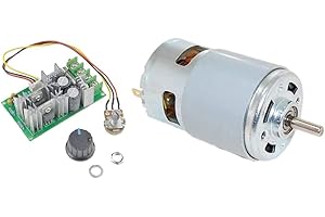CHANCS Motor eléctrico 775 12V DC Motor 4000RPM DC 24V 8000RPM con regulador de velocidad del motor DC reversible ajustable PWM