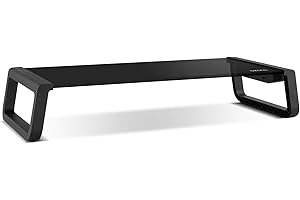 OZONE GAMING GEAR Soporte Monitor Ozone Riser Pro - Soporte Portatil para tu PC - Vidrio Templado, 4xUSB 3.0, Negro