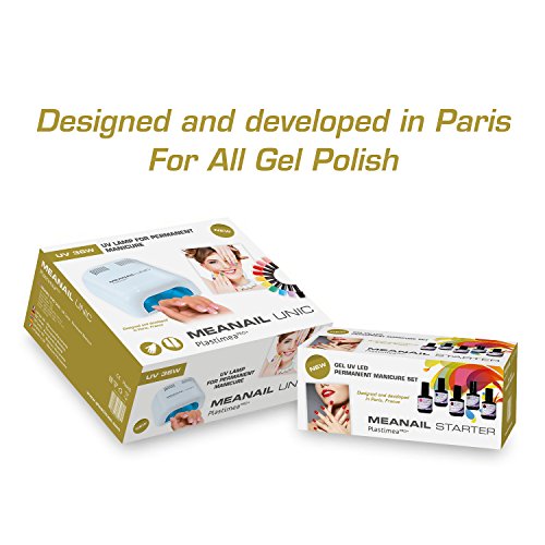 MEANAIL PARIS Starter-Set PLUS mit FRENCH MANICURE – Nagelstudio Set – Nageldesign – Für perfekte French Manicure & Pediküre wie im Nagelstudio – 100% DIY bei Ihnen zuhause! UV Lampe 36W – Nagellacktrockner – UV Lichthärtungsgerät – CE-Kennzeichnung – Semipermanente Maniküre & Pediküre - 4
