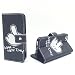 Produktbild Handy Tasche Book Style Rahmen Flip Cover Case Schutz Hülle Etui Motiv Wallet, Für Handy:Xiaomi Redmi Note 3, Motiv:MITTELFINGER