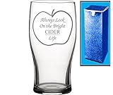 Cristal de grado profesional Regalo grabado Tulip cerveza sidra de cristal  Always Look on the Bright sidra Life