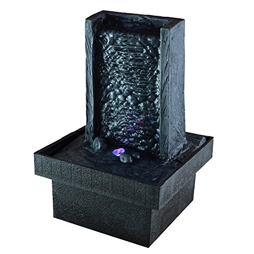 Innenbrunnen Zimmerbrunnen Zen Wand LED Farbwechselnde Beleuchtung - 5
