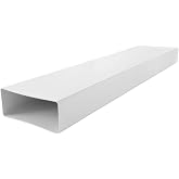 La Ventilazione CT1229B PVC Rectangular Ducted Ventilation Pipe, 220 x 90 mm, White