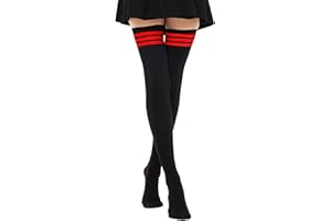 DRESHOW Donna Extra Lunghi Calzini da Ginocchio Coscia Alta Calze Stivali Calze Sopra il Ginocchio Calze