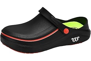 YUKTOPA Non Slip Work Clogs Men's Women's Garden Chef Shoes Lightweight Waterproof Nurse Kitchen Restaurante Food Service Shoes - Zapatos de Cocina