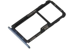 jbTec Dual SIM-Tray/SD-Card Karten-Halter kompatibel mit Huawei Mate 20 Lite - Slot Schlitten Rahmen, Farbe:Blau