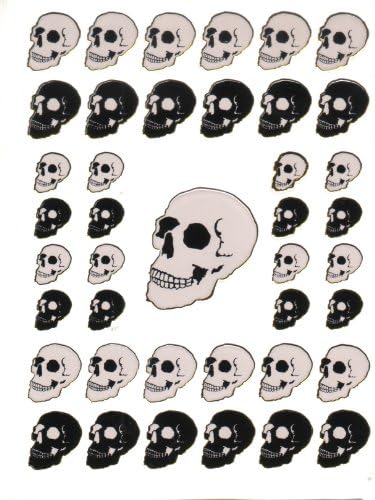 Skull Punk Pirate glittering Decal Sticker Decal Sheet 13,5 cm x 10 cm NEW SWEET