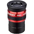 SVBONY SV154 Telescope Eyepiece 1.25 inch 70 Degree 15mm Super wide Angle Eyepiece with Twist Up Eyecups