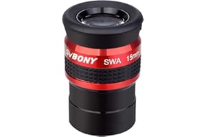 SVBONY SV154 Teleskop Okular 1,25 Zoll SWA 70 Grad 15mm Super Weitwinkel Teleskop Zubehör mit Twist Up Augenmuscheln