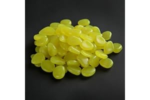 QOXEZY Glowing Pebbles Stones,Glow In The Dark Luminous Stones Colorful Glowing Rocks Cobblestones Gravel Decoration for Garden Yard Walkaway Aquarium Fish Tank