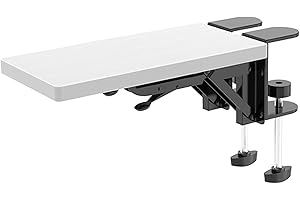Catekro Plateau d'Extension de Bureau Ergonomique, Repose-Poignets Ergonomique pour Ordinateur, Bureau Extender pour Soutenir les bras et Agrandir l'Espace de la Table (Blanc)