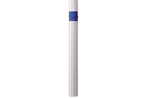 GM 1600482 Ripple Rubber Cricket Grip (White, Blue)