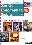Image de Sciences économiques et sociales 2e : fichier d'activités dirigés, programme 2010 mis à jour en 2012