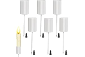 SPRINLOT Candelero para Corona de Adviento Navidad, 6 Portavelas Decoracion Navidad, Candelabros para Vela Negro, Porta Velas Candelero de Metal del Estilo Retro, Palmatorias para Velas con Mandril