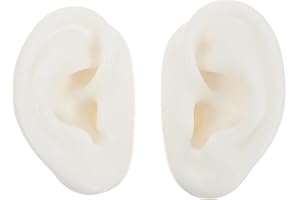 VILLCASE Simulated Silicone Ear Model for Earrings Display and Piercing Practice Realistic Mannequin Ear 2.8X2X1.6 Inch Ideal for Jewelry Store and Educational Use