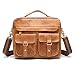 Produktbild Unisex Laptoptasche Messenger Bag Herren Leder Business Handmade Umhängetasche Schulter Crossbody Arbeitstasche Aktentasche Einkaufstasche für Mini Phone Power Bank für Laptop Umhängetasche