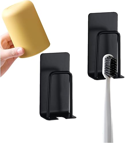 Behone 2 Porte-Brosses à Dents Muraux Acier Inoxydable - Support Brosse Dentifrice Adhésif