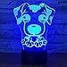 Produktbild Niedlichen welpen großen ohr hund led 3d nachtlicht 7 farbwechsel tisch schreibtischlampe schlafzimmer lava licht dekor kinder geschenk