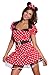 Produktbild spass42 sexy Minnie Minni Maus und Ohren Mouse Minnimaus Mickey Micky Damen Kleid Kostüm Karneval Groesse: L/XL