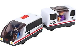 Uposao Kids’ Electric Train, Freight Train with Magnetic Link Locomotive, Battery Powered Locomotive Train, Electric Toy Train, Manual Control Model Train Educational Toy for Children