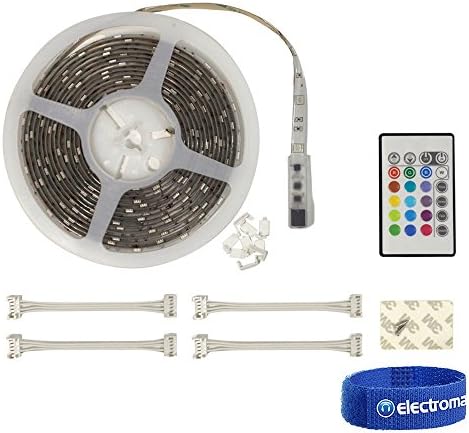 NJD NJ959H LED RGB Tape Light Kit Built-In MINI IR Receiver 150 x 5050 LEDs 5m