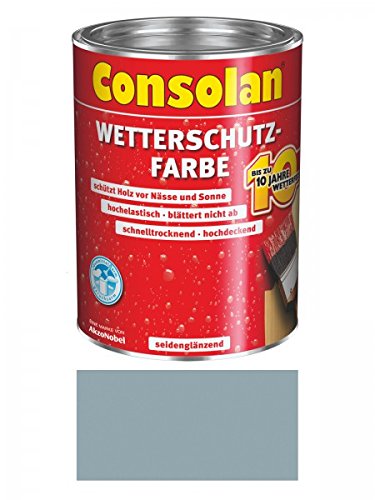 2,5 Liter Consolan Wetterschutzfarbe silbergrau Nr. 217