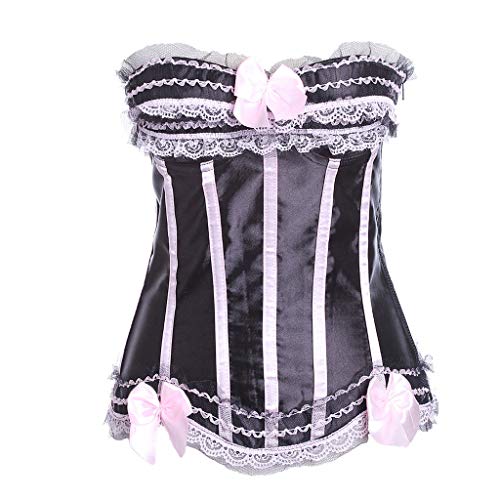 Javpoo Women Underbust Lace Bow Bandage Waist Trainer Corsets Shapewear Body Shaper Underwear Keep Fit Sports Gym Exercise Yoga Body Suit PK