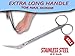 BeautyTrack 6.5 inch Extra Long Shank Toenail Scissors - 3cm Cutting Edge, Toe Nail Chiropody Scissors - No more reaching - For the ELDERLY back pain people