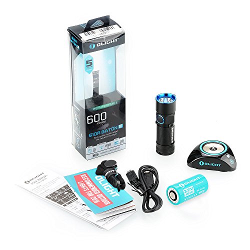 Olight® S10R Baton II/III LED Taschenlampe wiederaufladbar – mit 1 x Lithium Ionen 16340 Akku 650mAh, 1 x USB-Ladekabel, 1 x Magnet Dockingstation, und 1 x Handschlaufe - 7