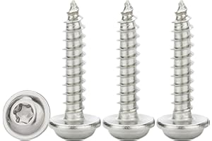 Drenky Tornillos de Chapa Torx M3x14mm,50 Piezas Tornillos Roscachapas Autotaladrante con Arandela Estampada Tornillos Madera Acero Inoxidable A2 V2A,Totalmente roscado