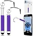 Produktbild iTALKonline TomTom Via 135 Sat Nav Lila Premium VERSENKBARE MINI Captive Touch Tip Stylus Pen mit Gummi Tip und 3,5 mm Headset-Buchse Dangley Adapter