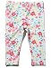 M&Co Baby Girl Cotton Full Length Elasticated Pull On Summer Floral Print Leggings Mint 9/12 Mnths