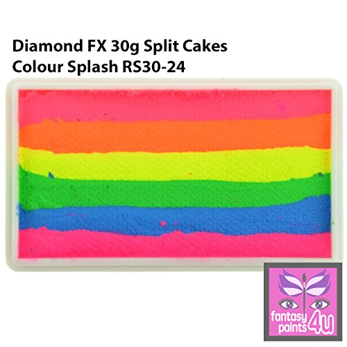 Diamond FX 30g Split Cake / One Stroke Face Paint ~ Colour Splash (RS30-24)