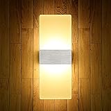 ✔【HOHE QUALITAT】- Die gesamte Lampe besteht aus Acryl und reinem Aluminium. Das äußere Erscheinungsbild wirkt fantastischer und moderner. High Brightness-LEDs und die Lebensdauer der Wandleuchte beträgt bis zu 50.000 Stunden.