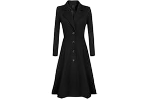 Susenstone Manteau Femme Grand Taille Hiver Chaud Long Elegant Trench Coat Manche Longues Mode Pas Cher Veste Fille En Laine Duffle Trench Coat