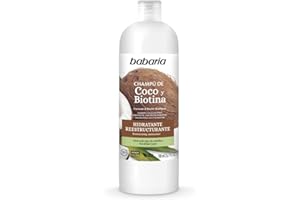 Babaria - Champú Coco/biotina | Champu Sin Sulfatos Ni Parabenos | Tratamiento Hidratante Cabello | Champú 700ml | Hidratacion Profunda Cabello | Champu Biotina