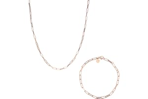 LUUK LIFESTYLE Collares, pulseras y conjuntos de joyas de acero inoxidable, diseño moderno, joyas para ella, accesorios de moda para mujer, estilo chic y elegante, colores oro, plata y rosa