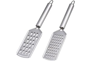 ZEWENWENHUA 2Pcs Cheese Grater Handheld Kitchen Graters Cheese Slicers Handheld Mini Cheese Grater for Vegetables Fruits Chocolate,Potato,Ginger and Garlic Carrot Shredder Lemon Zester