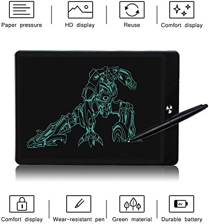 10" Digital LCD Writing Tablet, HHX LCD Writing Board, Graffiti Portable Ultra Clear Board, Electronic Drawing Board, Drawing Tablet For Kid, with Memory Lock and Stylus (Black)