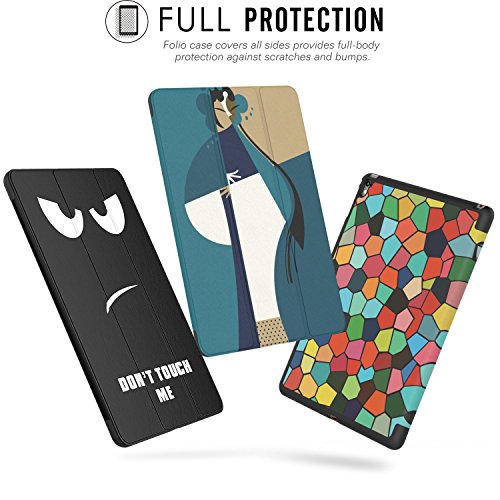 MoKo Hülle für iPad Pro 9.7 – Ultra Lightweight Slim PU Leder Tasche Schutzhülle Schale Smart Shell Case mit Auto Schlaf / Wach Funktion und Standfunktion für Apple iPad Pro 9.7 Zoll Tablet, Don’t Touch Me - 6